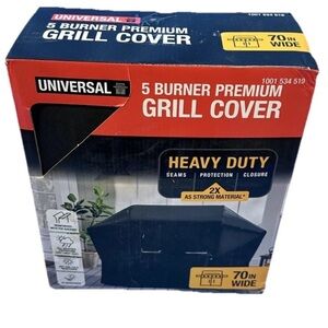 Universal 70 in. Premium Grill Cover, Heavy‑Duty Polyester - New, Open Box
